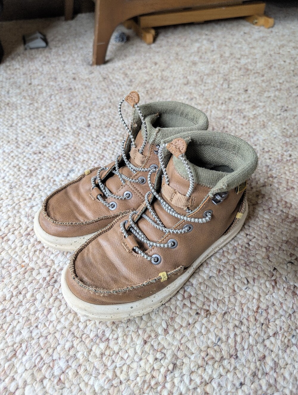 Hey Dude Bradley Leather Boots Size 3